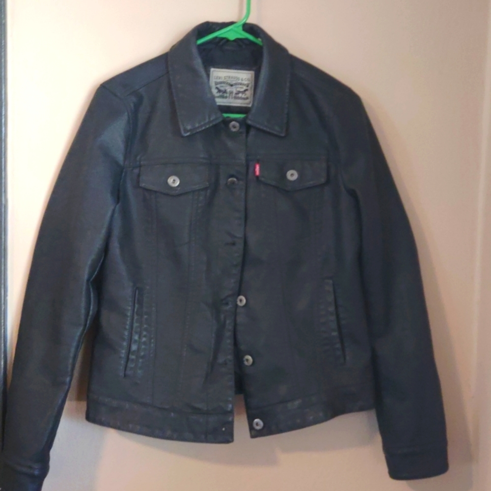 Levi's faux leather, vegan jacket, M
